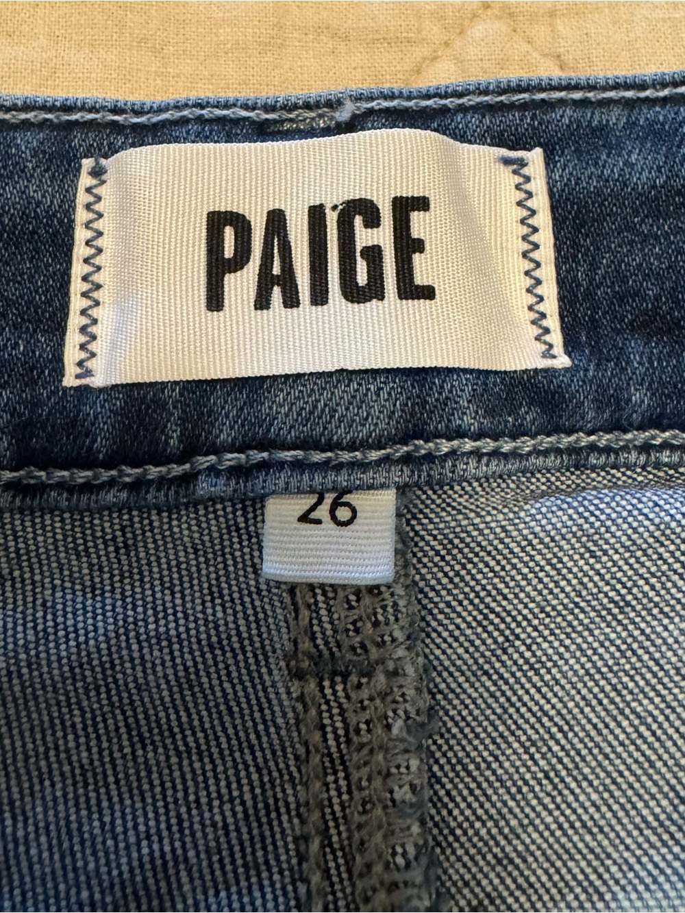 PAIGE Deep Blue Wide-Leg Jeans - Picture 2 of 8